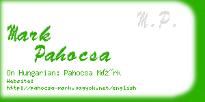 mark pahocsa business card